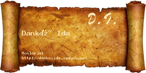 Dankó Ida névjegykártya